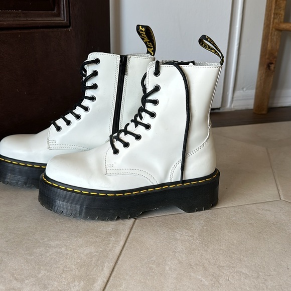 Doc Marten White Jadon Boots - Picture 3 of 6